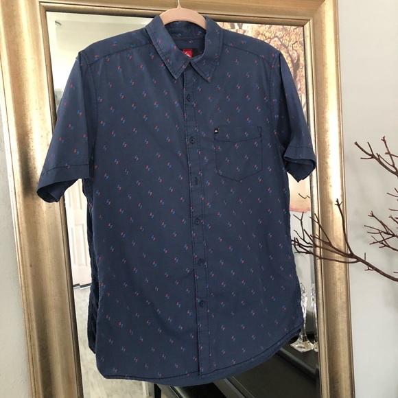 Quiksilver Other - Quicksilver Mens button navy blue shirt